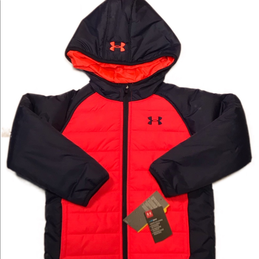 NWT Under Armour Jacket Quilted Hooded Boys Sz 6